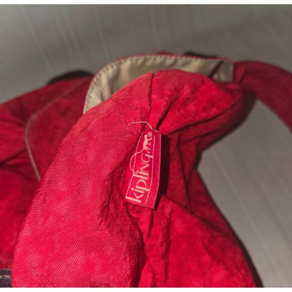 KIPLING Red Backpack with Drawstring NO MONKEY - Picture 5 of 10